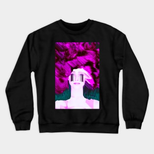 Glitch Girl Vaporwave Glitch Art Crewneck Sweatshirt